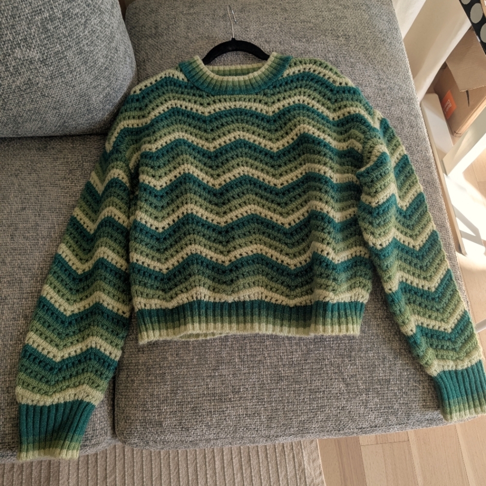 Green Sweater Mango M size